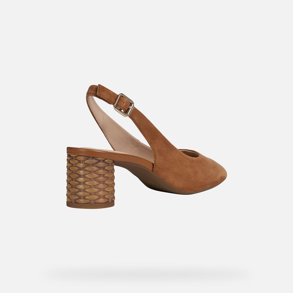 Geox Bayan Stiletto Ayakkabı Kahverengi - Ortensia - CSW-431902